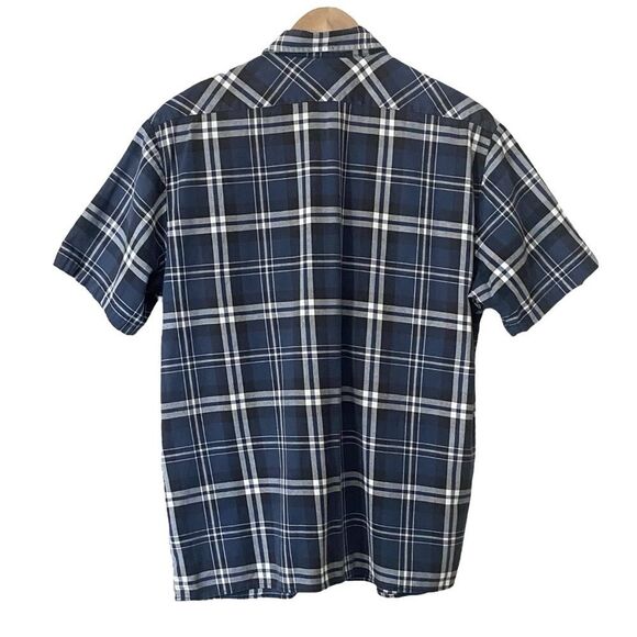 Dickies Mens Size XL Blue Plaid Button Up Work Shirt Short Sleeve Chest Pockets - Picture 7 of 8